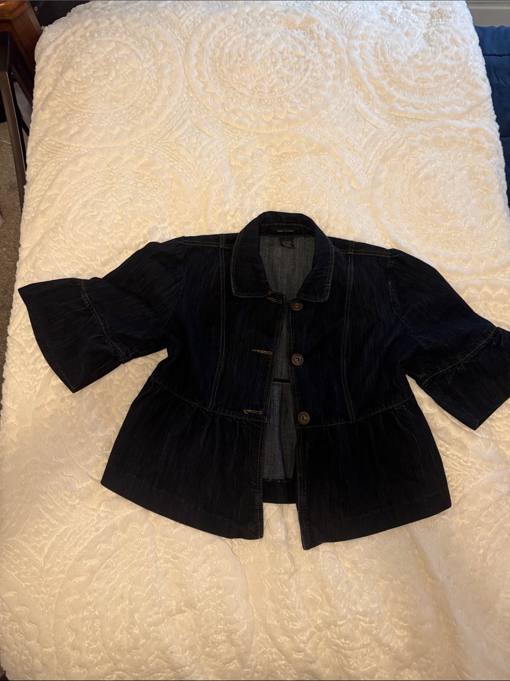 Women's Dark Blue mid-Sleeve Jacket Ashley Stewart